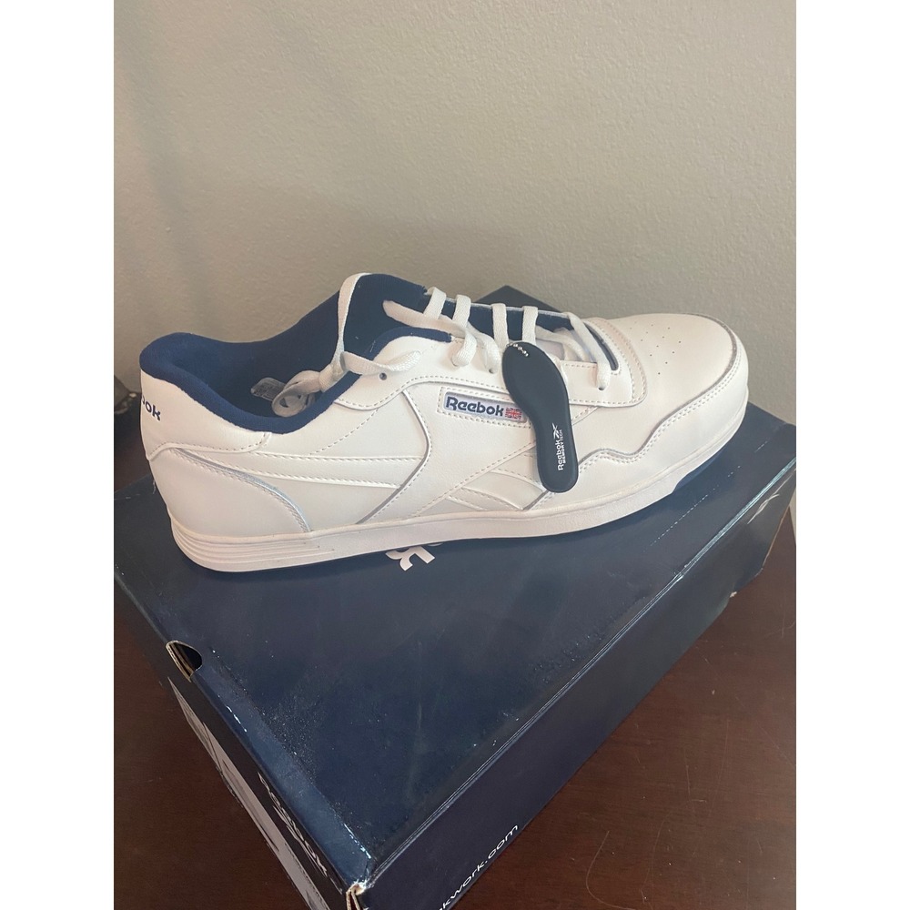 Reebok Club MEMT Work Mens 16 M White Navy Composite Toe Sneaker RB4153